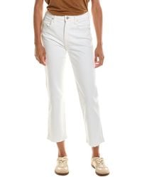 Amo Denim - Amo Chloe Released Hem White Sand Crop Jean - Lyst