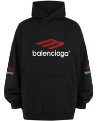 Balenciaga - 3B Sports Icon Oversized Hoodie - Lyst