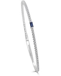 Sabrina Designs - 14k 0.54 Ct. Tw. Diamond & Sapphire Baguette Bangle Bracelet - Lyst