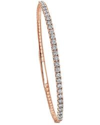 Sabrina Designs - 14k Rose Gold 1.71 Ct. Tw. Diamond Flexible Bangle Bracelet - Lyst
