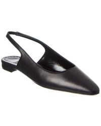 Manolo Blahnik - Sawra Leather Slingback Flat - Lyst