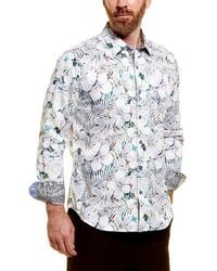Robert Graham Gillen 60's Classic Fit Woven Shirt - White