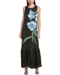 Vince Camuto - High Neck Drop Waist Tiered Maxi Dress - Lyst