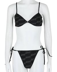 Balenciaga - 2Pc Logo Silk Bikini Set - Lyst
