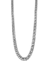 Adornia - Stainless Steel Water Resistant Extra Thick 9mm Cuban Chain Necklace - Lyst