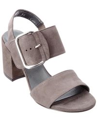 Stuart Weitzman City Suede Sandal - Gray
