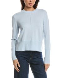 Forte - Exposed Seam Crewneck 100% Cashmere Sweater - Lyst