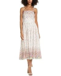 Max Studio - Spaghetti Strap Straight Neck Midi Dress - Lyst