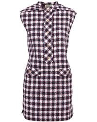 Gucci - Sylvie Vichy Wool-blend Mini Dress - Lyst