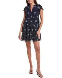 Cece - Embroidered V-Neck Mini Dress - Lyst