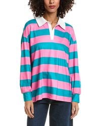 Madison Miles - Stripe Polo Shirt - Lyst