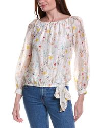 Vince Camuto - Off The Shoulder Linen-Blend Blouse - Lyst