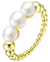 Genevive Jewelry - 18K Over-.5Mm Freshwater Pearl Ring - Lyst