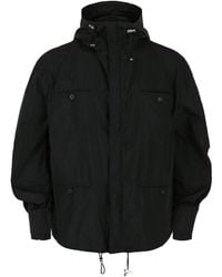 Ferragamo - Hooded Windbreaker Jacket - Lyst