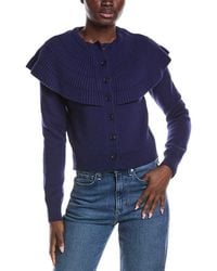 10 Crosby Derek Lam - Murray Capelet Wool-Blend Cardigan - Lyst