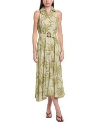Maison Tara - Printed Stone Sleeveless Midi Dress - Lyst