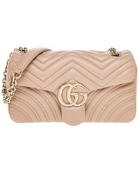 Gucci - Gg Marmont Medium Leather Shoulder Bag - Lyst