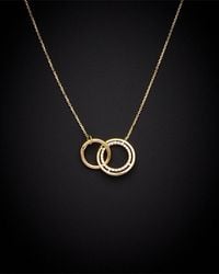 Italian Gold - 14k Interlocking Circles Necklace - Lyst