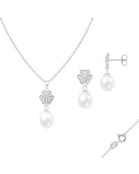 Splendid - 8Mm Pearl Cz Set - Lyst