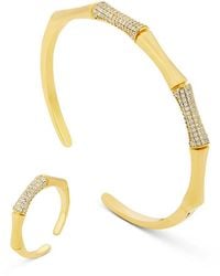 Savvy Cie - 14K Plated Cz Statement Set - Lyst