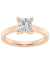 Lab Grown Diamonds - 14K Rose 1.00 Ct. Tw. Lab-Grown Diamond Solitaire Engagement Ring - Lyst