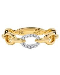 H.J. Namdar - 14K Two-Tone 0.07 Ct. Tw. Diamond Stackable Ring - Lyst
