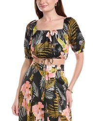 FAVORITE DAUGHTER - The Anywhere With You Silk-Blend Top - Lyst