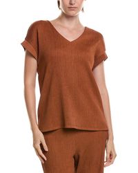 Anne Klein - Crinkle Pintuck Top - Lyst
