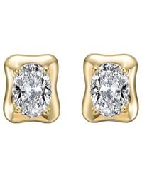 Genevive Jewelry - 14K Diamond Cz Earrings - Lyst