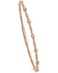 Sabrina Designs - 14k Rose Gold 0.25 Ct. Tw. Diamond Flexible Bangle Bracelet - Lyst