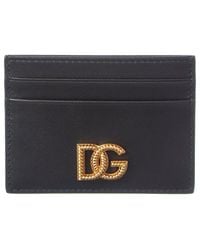 Dolce & Gabbana - Dg Logo Leather Card Holder - Lyst