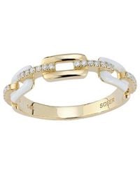 Nephora - 14k 0.14 Ct. Tw. Diamond Link Ring - Lyst