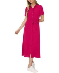 Cece - Button Down Midi Shirt Dress - Lyst