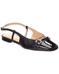 Baldinini - Patent & Leather Slingback Flat - Lyst