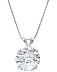 MaxColor - 14K Cz Pendant Necklace - Lyst