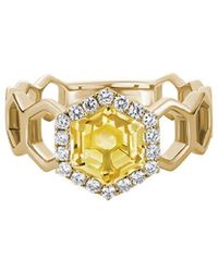Diamond Select Cuts - 14K Diamond .22 Ct. & 1.32 Ct. Citrine Ring - Lyst