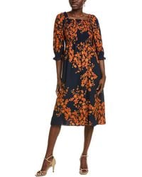 Nanette Lepore - Smocked Midi Dress - Lyst