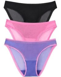 On Gossamer - On Gossamer 3Pk Gossamer Mesh Hip Bikini Underwear - Lyst