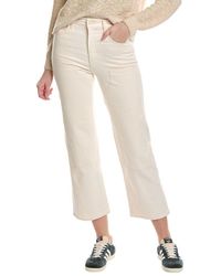 Mother - Denim The Bees Knees Rambler Zip Ankle Act Natural Wide Straight Leg Jean - Lyst