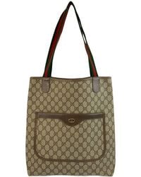 Gucci - Beige Gg Supreme Canvas Tote (authentic Pre-loved) - Lyst