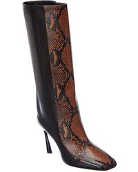 Jimmy Choo - Mabyn 85 Snake-embossed Leather Boot - Lyst