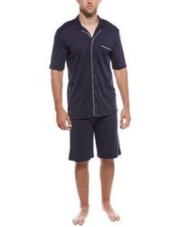 Hanro - 2pc Shirt & Short Pajama Set - Lyst