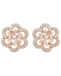 Diana M. Jewels - Fine Jewelry 14k Rose Gold 0.61 Ct. Tw. Diamond & Morganite Studs - Lyst