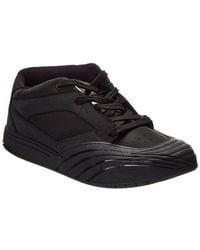Givenchy - Mid-Top Canvas & Leather Sneaker - Lyst