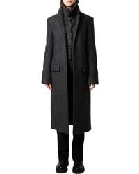 Zadig & Voltaire - Mio Chevron Chine Wool-Blend Coat - Lyst