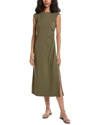 Theory - Cap Sleeve Pleat Dress - Lyst