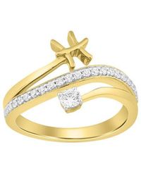 Ethos Creations - Brilliant Bloom 14K 0.20 Ct. Tw. Lab-Grown Diamond Initial Ring - Lyst