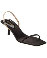 Saint Laurent - Silk Strappy Slingback Sandals - Lyst