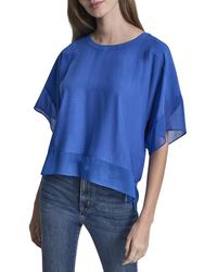 DKNY - Dolman Mix Media Top - Lyst