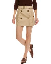 Burberry - Gabardine Mini Trench Skirt - Lyst
